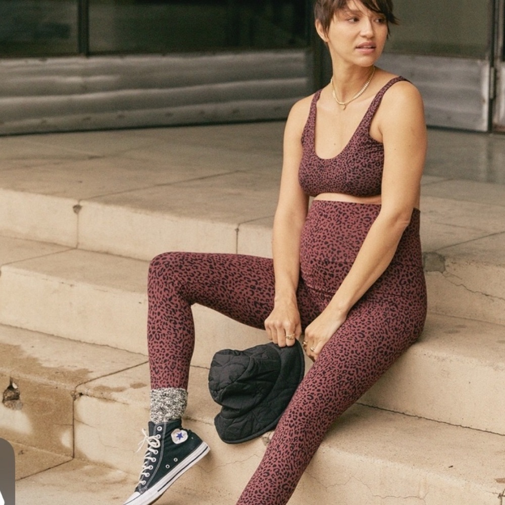 HATCH Before During and After Leggings Leopard